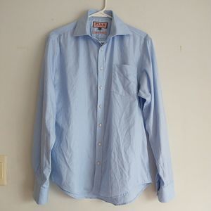 Thomas Pink Jermyn Street London Dress Shirt 15 Slim Fit Traveller Blue Striped